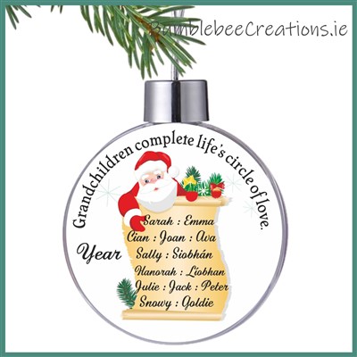 Grandchildren Christmas Bauble : Style B